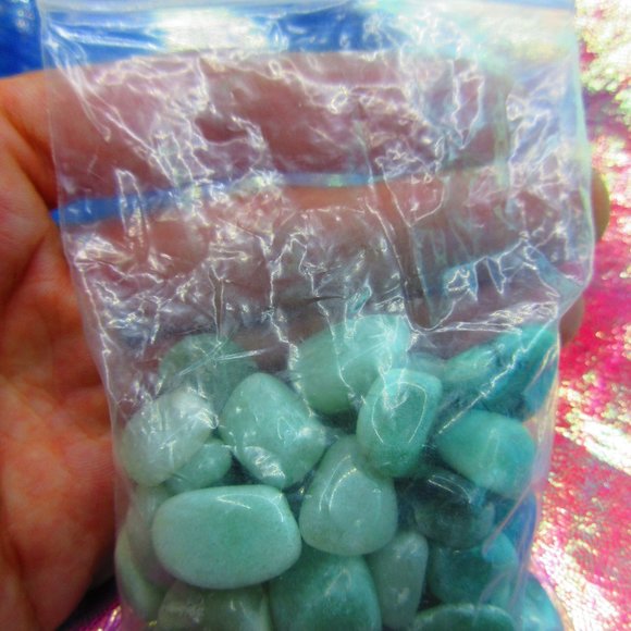 Green Aventurine Tumbled 3 Ounce Grid Set - Picture 1 of 5